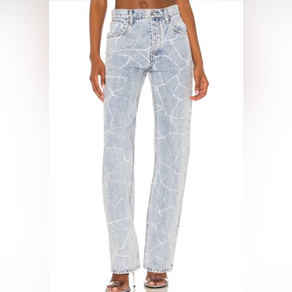 Alexander Wang Women's Light Blue Patterned Jeans size 28